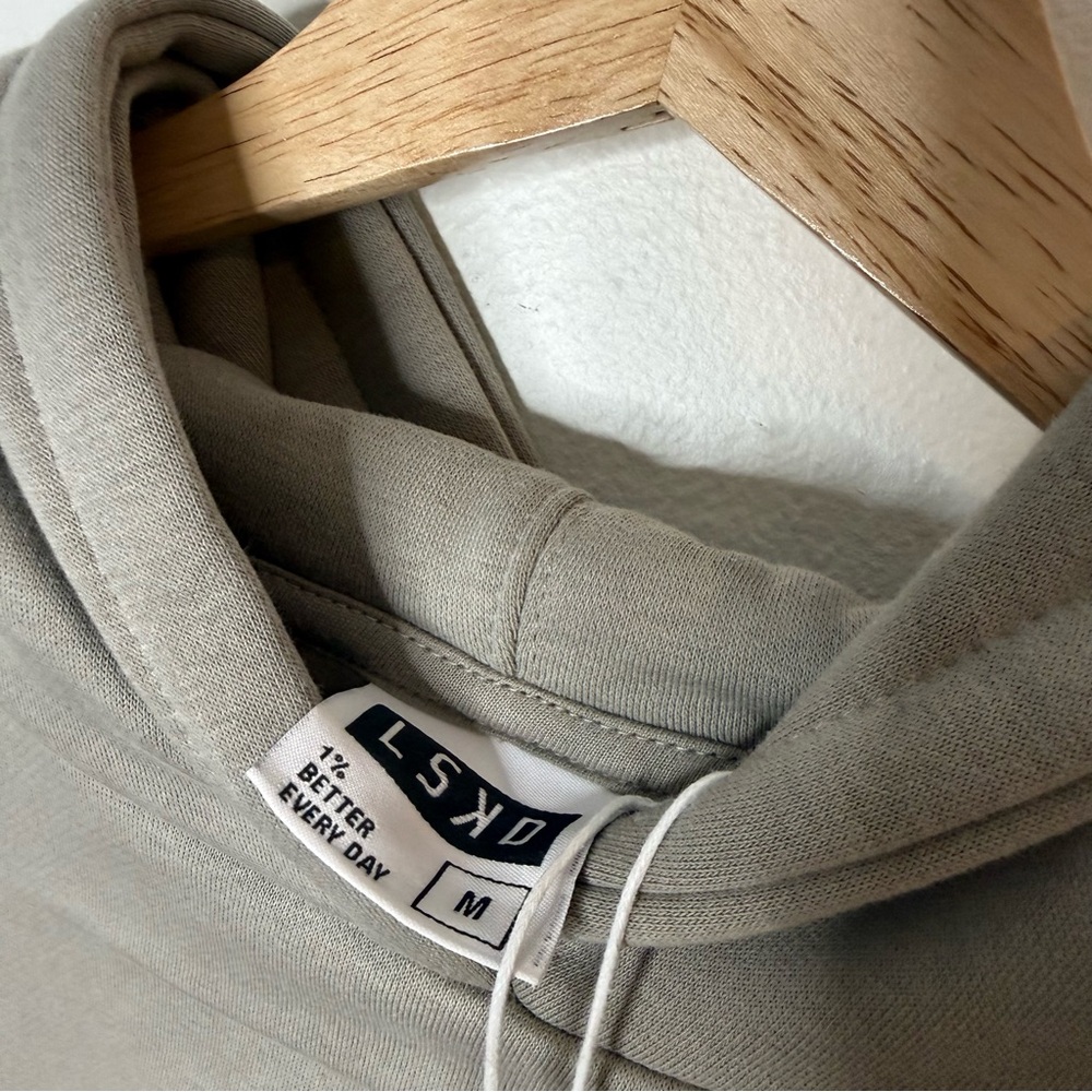 New LSKD Run Club Hoodie in soft elephant tan grey size medium - Picture 6 of 8